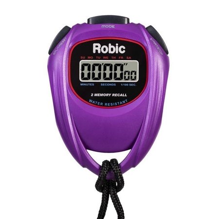 ROBIC Robic 2004921 SC-429 Water Resistant All Purpose Stopwatch; Purple 2004921